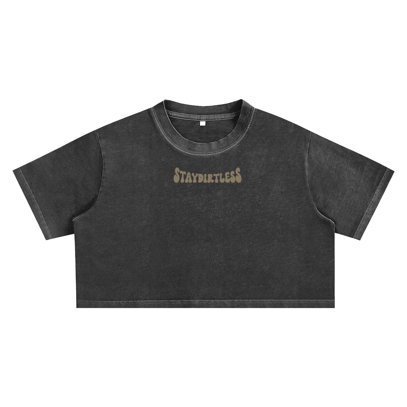 Stay Dirtless SS26  Vintage Faded Crop top